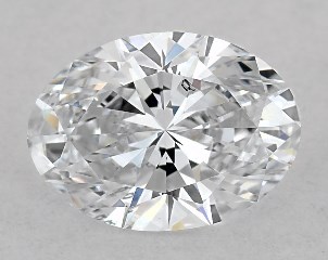 Lab-Created 0.72 Carat E-SI1 Oval Cut Diamond