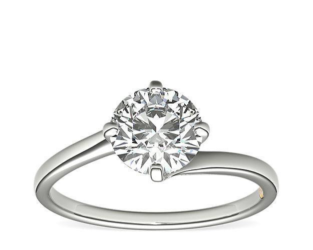 ZAC ZAC POSEN East-West Solitaire Engagement Ring in Platinum