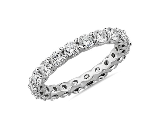 Lab Grown Diamond Low Dome Eternity Ring in 14k White Gold (2 ct. tw.)