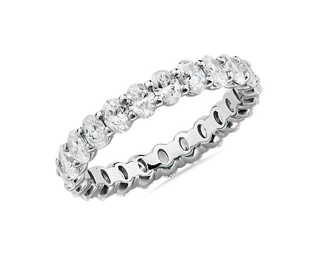 Oval Cut Eternity Ring in Platinum (2 ct. tw.)