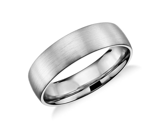 Matte Classic Wedding Ring in Platinum (6mm)