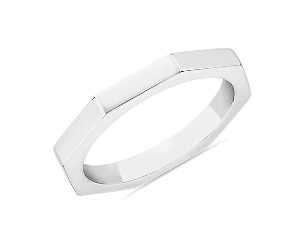 ZAC ZAC POSEN Plain Geometric Wedding Ring in 14k White Gold (2.2 mm)