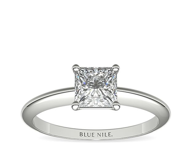 Classic Four-Prong Solitaire Engagement Ring in 14k White Gold