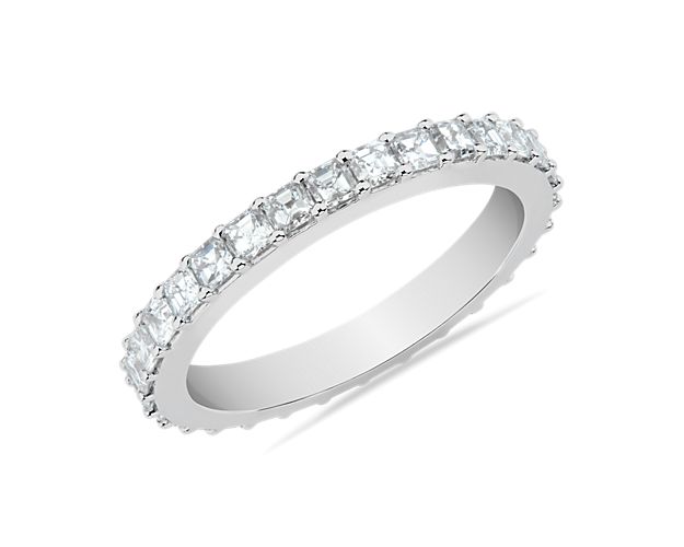 Bella Vaughan Asscher Diamond Wedding Ring in Platinum (1 1/3 ct. tw.)
