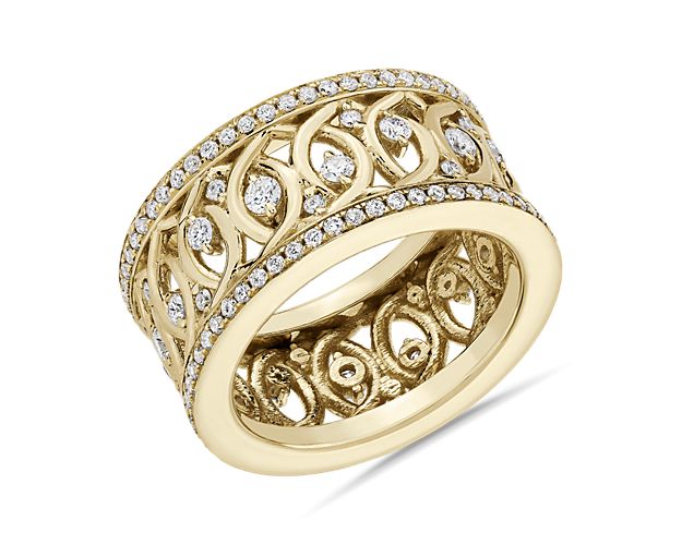Bella Vaughan Openwork Diamond Eternity Ring in 18k Yellow Gold (7/8 ct. tw.)