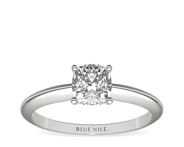 Classic Four-Prong Solitaire Engagement Ring in 14k White Gold