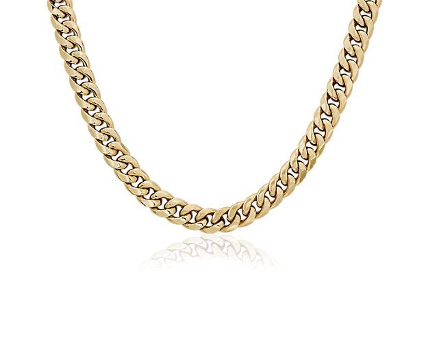 22" Miami Cuban Chain in 14k Yellow Gold (7 mm)