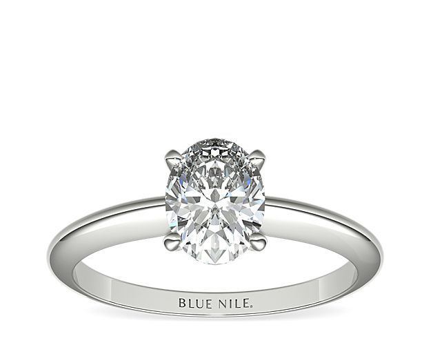 Classic Four-Prong Solitaire Engagement Ring in 14k White Gold