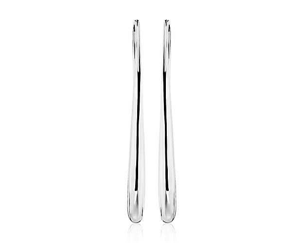 Dew Drop Threader Earrings in Sterling Silver