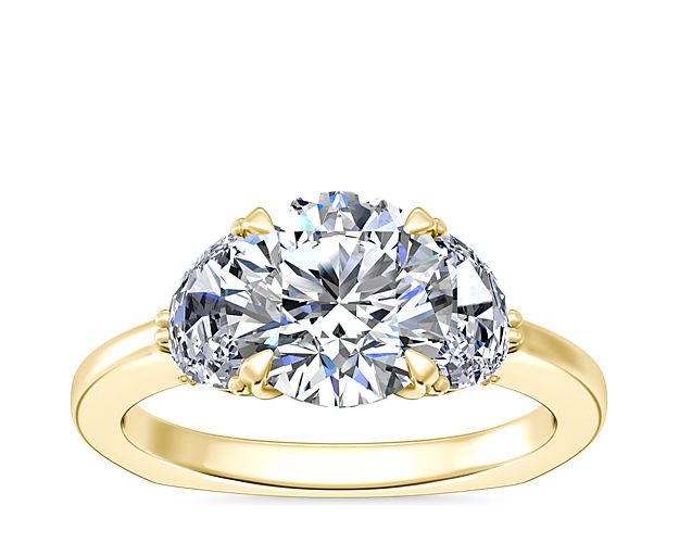 Bella Vaughan Moon Three Stone Engagement Ring in 18k Yellow Gold (5/8 ct. tw.)