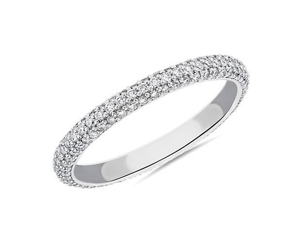 The Gallery Collection™ Rolled Pavé Diamond Eternity Ring in Platinum (5/8 ct. tw.)