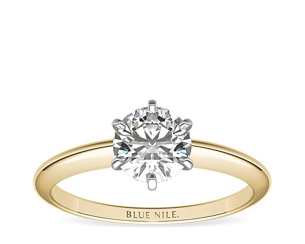 Classic Six-Prong Solitaire  Engagement Ring in 18k Yellow Gold