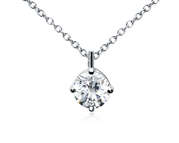 Petite Bail Pendant in 14k White Gold