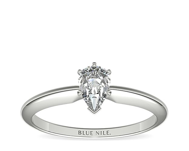 Classic Six-Prong Solitaire Engagement Ring in 14k White Gold