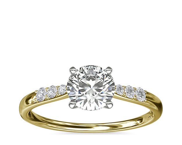 Petite Diamond Engagement Ring in 14k Yellow Gold (1/10 ct. tw.)