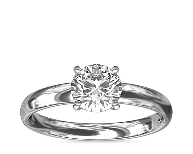 Classic Comfort Fit Solitaire Engagement Ring in Platinum (2.5mm)