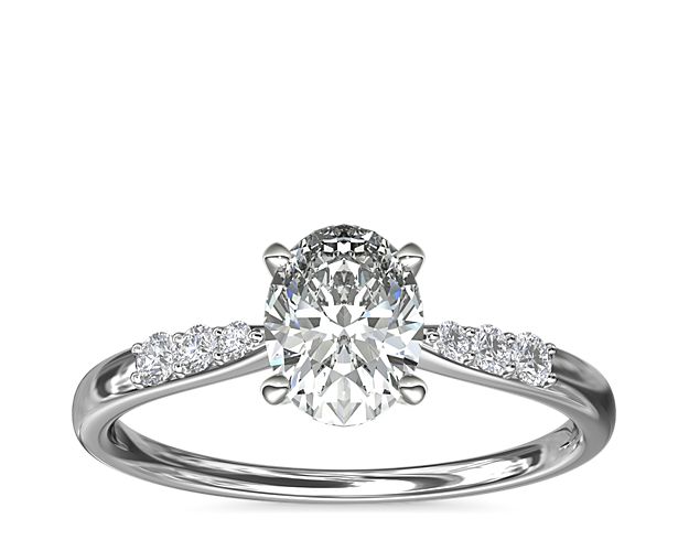 Petite Diamond Engagement Ring in 14k White Gold (1/10 ct. tw.)