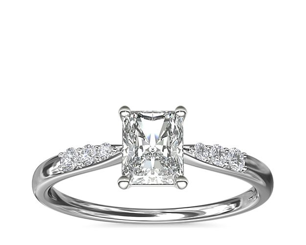 Petite Diamond Engagement Ring in 14k White Gold (1/10 ct. tw.)