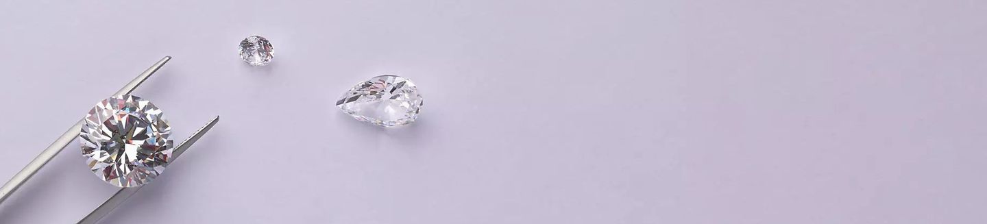 Loose diamond held with tool