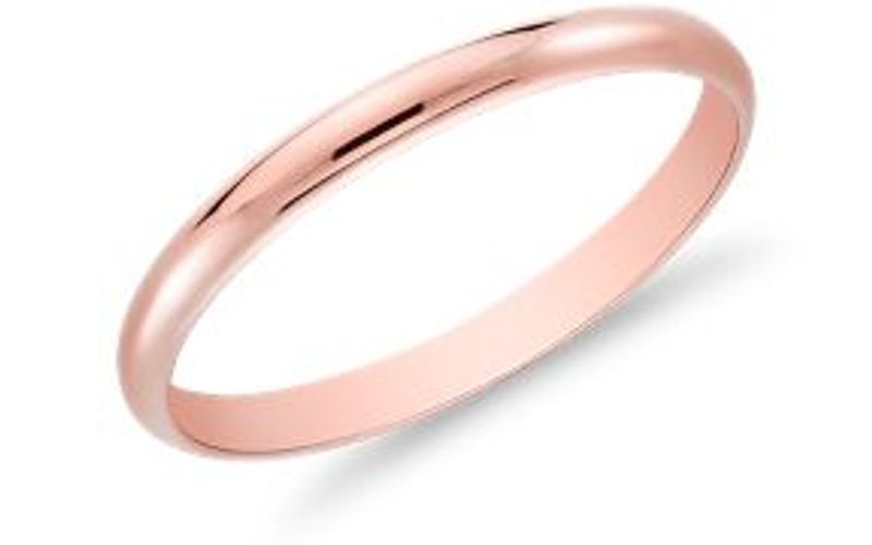 Rose gold wedding band
