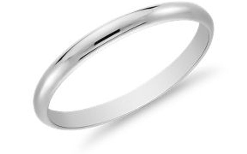 White gold wedding band